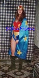 ALUGUEL DE FANTASIA ADULTO FEMININO-8250-MULHER MARAVILHA SUPER HEROINA SIMPLES-STELA FESTAS
